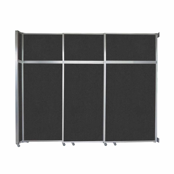 Operable Wall Sliding Room Divider 9'9" x 8'5-1/4" Black Fabric